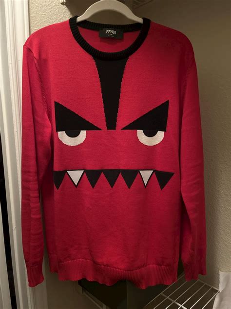 fendi monster face sweater|Fendi monster resale.